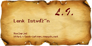 Lenk István névjegykártya